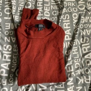 Red turtle neck
